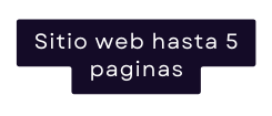 Sitio web hasta 5 paginas